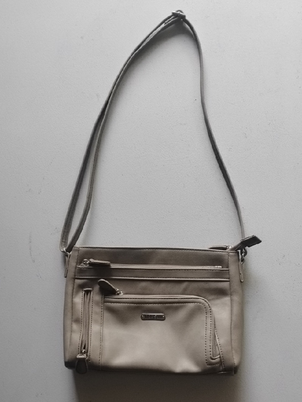 Neutral Beige Crossbody Shoulder Bag - Women
